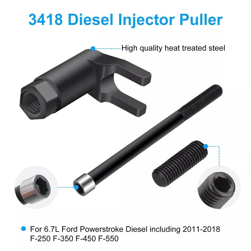 Kraftstoffinjektor-Ausbauwerkzeug 3418 Für Ford 6.7L Powerstroke Diesel F-250 F-350 F-450 F-550 2011-2018 Autozubehör Ersetzen