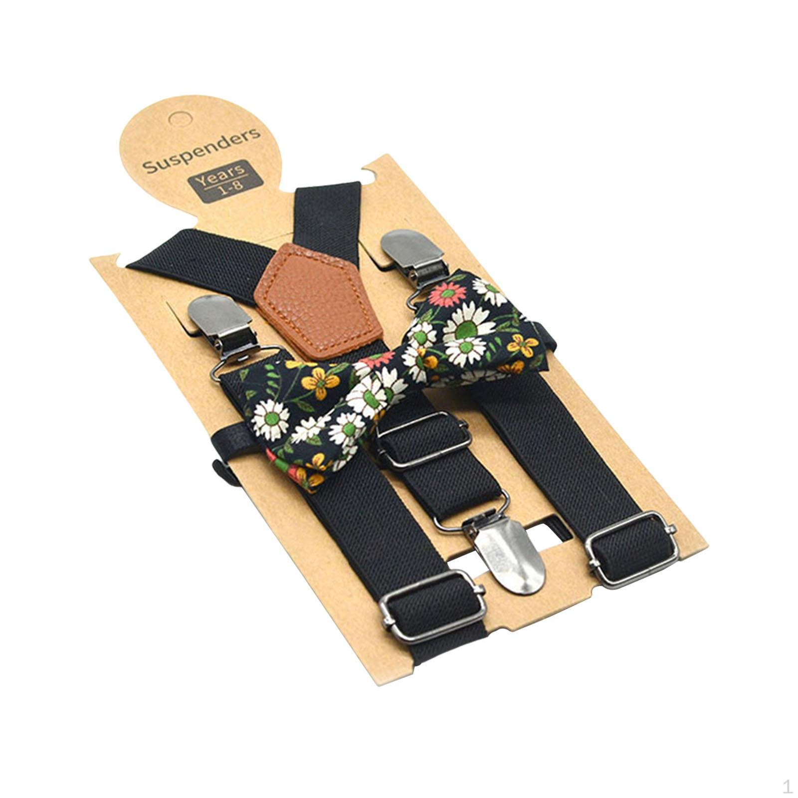 

Детские подтяжки-бабочка Детские подтяжки для брюк Y-образные с 3 зажимами Аксессуары для одежды для чёрный