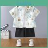 Summer Baby Boy Shorts And Shirt Set With Polyester Fabric For Beach Vacation Fun