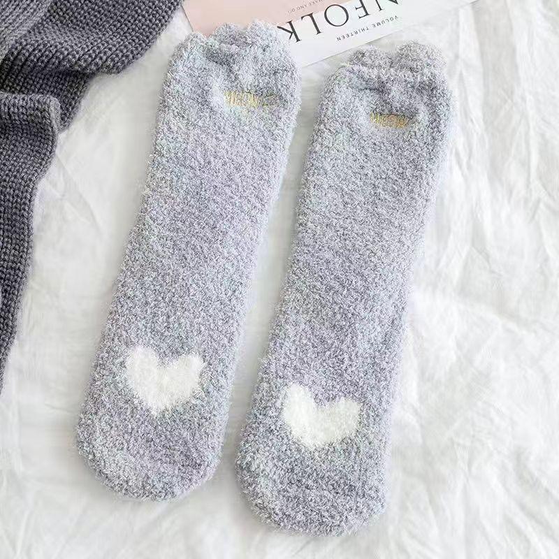 New Thermal Slipper Ankle Socks Women Girls Short Socks Winter Plush Bed Socks Fleece Sock Boots Fluffy Soft Warm Lounge Socks