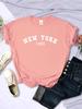 Brand Short Sleeve Casual Comfortable Tee Shirtsport Summer T-Shirts New York Personality Letter T Shirt Womens Fashion
