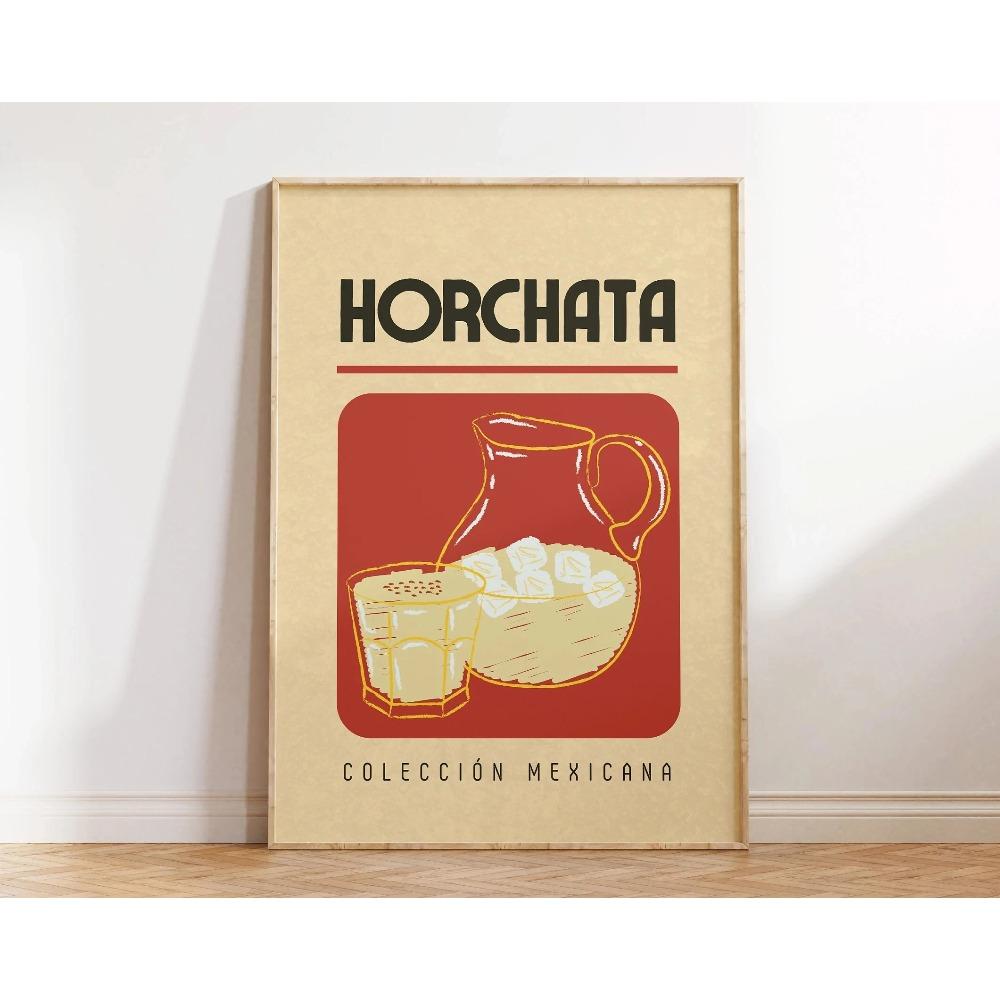 Meksykański Plakat Artystyczny Napoje i Lody Tequila Minimalistyczny Vintage Dekoracja Ścienna Druk na Płótnie Dekoracja Baru Domowego Idealny Prezent