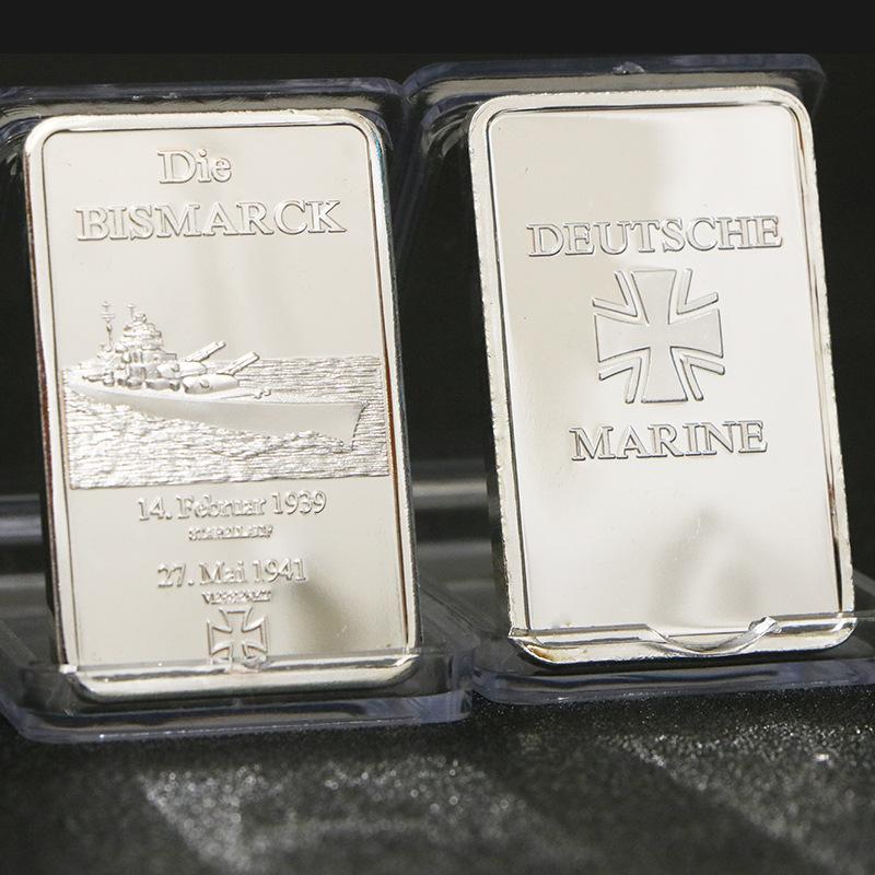 Серебряный Блок Авиации Барона, Боевой Немецкий Ас, Военная Памятная Медаль, Серебряный Блок