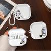 Case For Samsung Galaxy Buds 3Pro 4Pro 4 Pro 3 FE Live 2Pro 2 Clear Earphone Cases Cover With Hook Cute Cartoon Couple