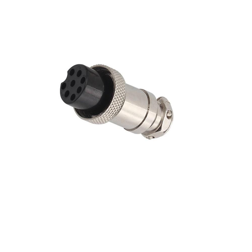 5Pcs 8 Pin Female Plug For Ham & CB Radio Microphone Connector Solder Type 16mm