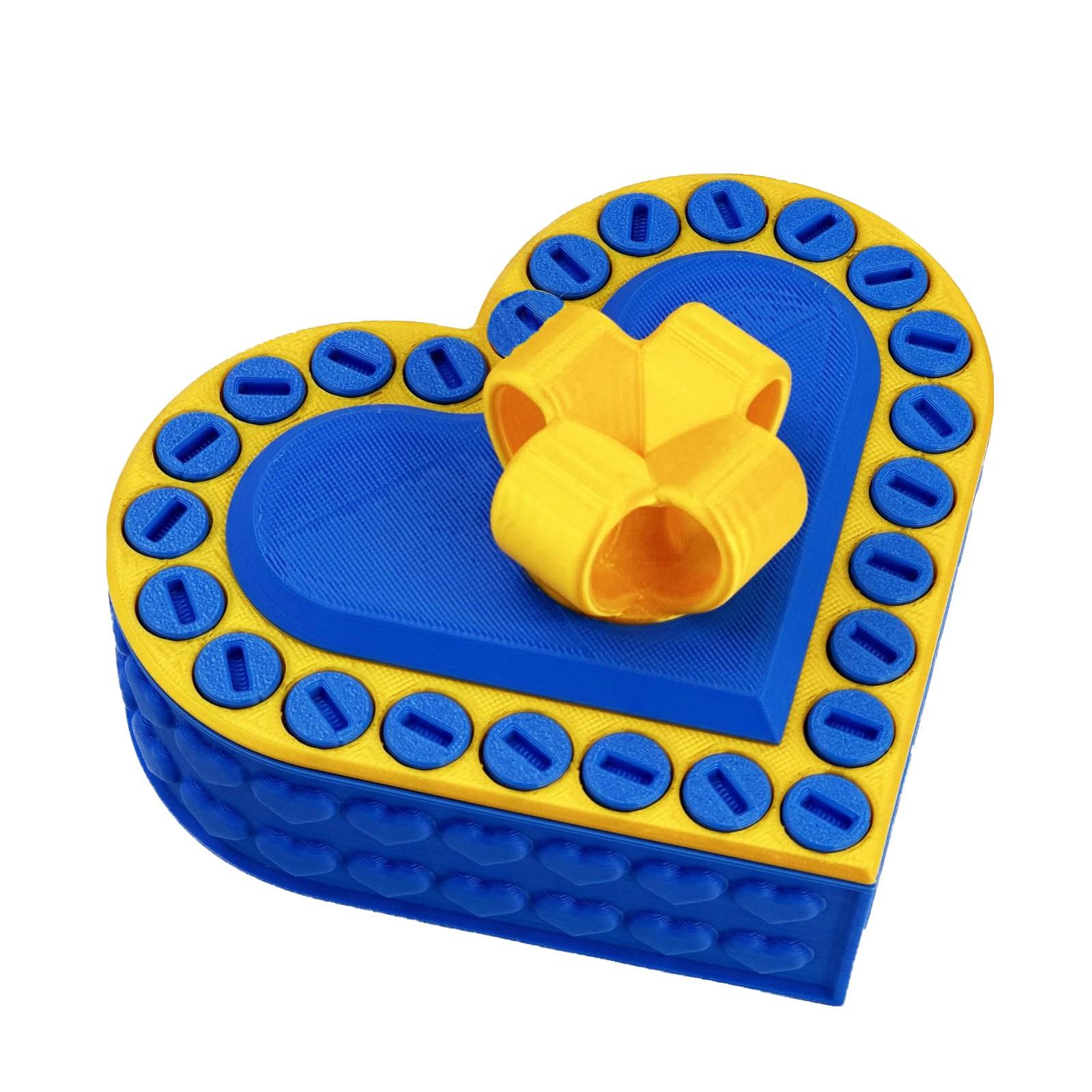 

3D-печатная раздражающая подарочная коробка в форме сердца, интересная праздничная подарочная коробка One Size