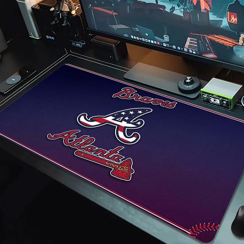 Atlanta Braves Color Mouse Pad Large Gaming Table Cushion Non-slip Laptop Tablet Big Mousepad XXL Mat Mini PC Playmat With Lock edge