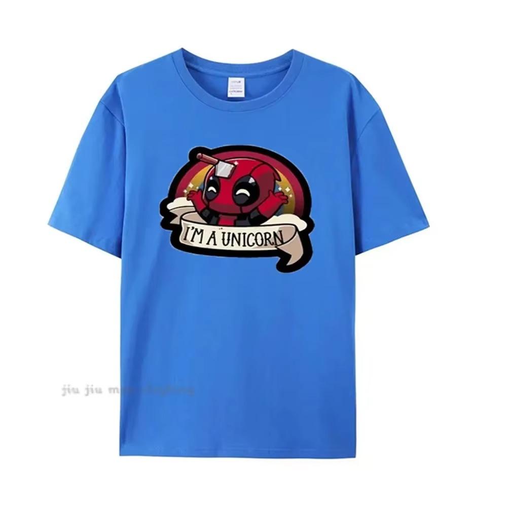 I'M A UNICORN Summer Men T Shirt Comic Graphic Printing TShirts Fashion O-Neck Short Sleeves Cotton T-Shirt Tops Oversized Tees