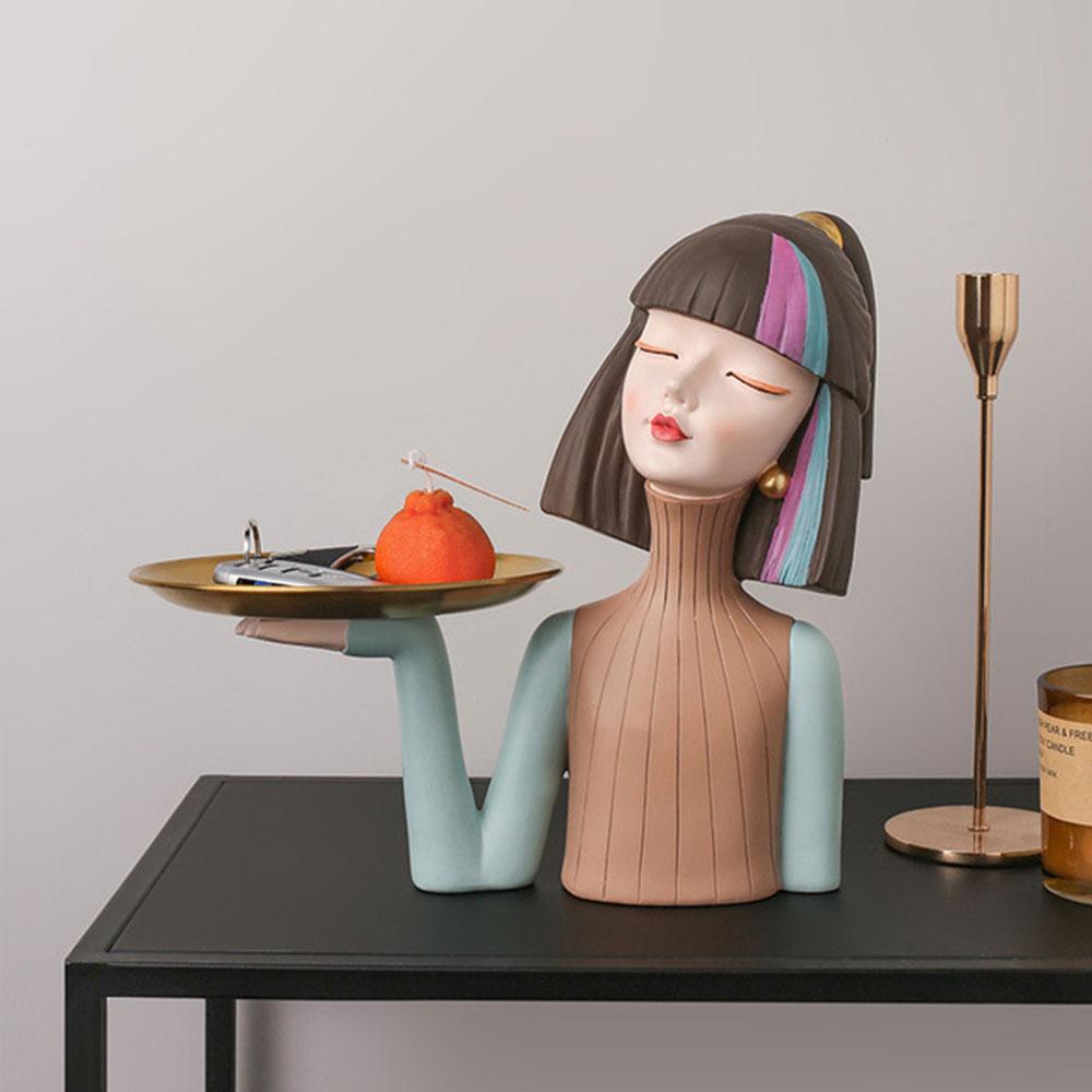 Harz Mädchen Kunst Wohndekor Dekoration Zimmer Figuren Für Innen Schreibtischzubehör Kawaii Statue Skulpturen Nordisch Wohnen