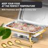 Chafing Dishes for Buffet 8 Qt High Grade Chafing Dish Buffet Set Rolled-Edge Design Food Warmers for Parties Buffet Wedding Bi