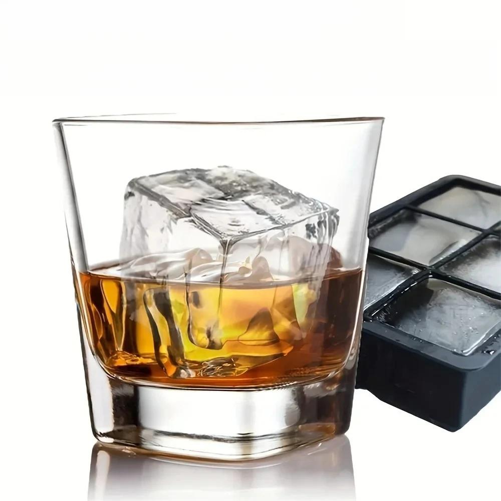 1pc Ice Cube Trays Silicone Cube Molds for Freezer with Lid Reusable Whiskey Mold Ball Diamond Ice Mold  Barware Tools