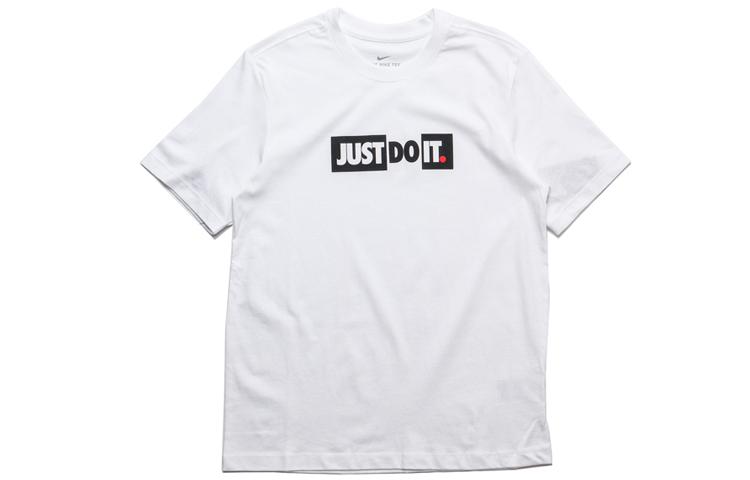 

Nike T Shirts Men s White Crew Neck Moderate Straight Fit CK2306-101 XL