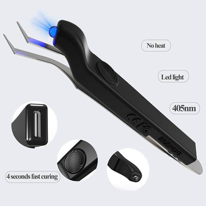 Lash Tweezer Lamp Silicone Cordless Mini Gel Quick Curing Light Portable Handheld Lash Extension Lamp With Press Switch For Nail
