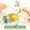 800ml Portable Plastic Salad Pod Reusable Keep Fresh All-In-One Container with Leak Proof Oats Container for Office Picnic
