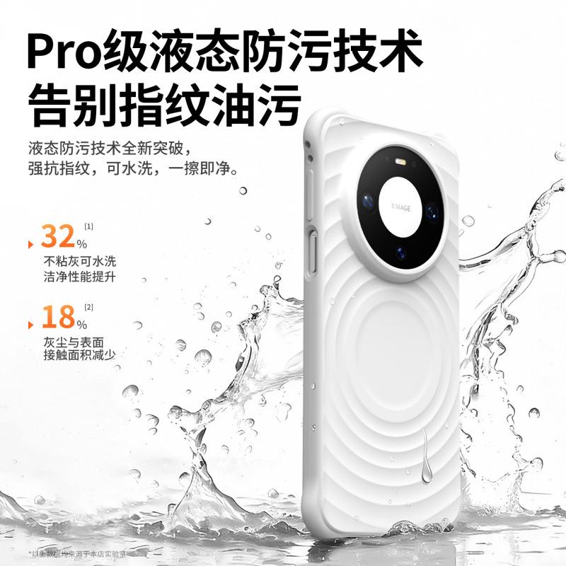 Applicable To Huawei Mate11ProMax Mobile Phone Case Pro New Ripple Liquid Silicone Magnetic Anti-drop Case