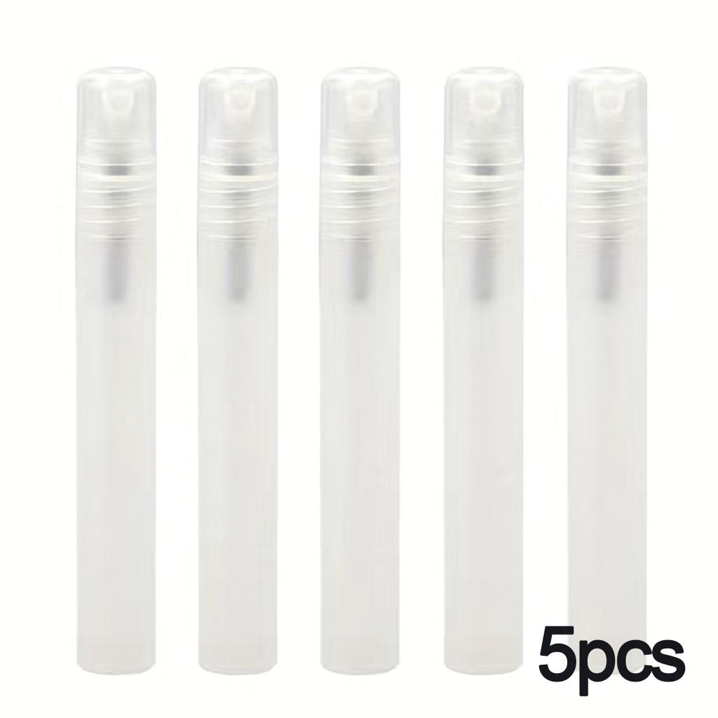 12pcs 10ml Perfume Atomizers Refillable Matte Clear Small Travel Size Spray Bottles Dispenser Tube For Fine Mister Mini E