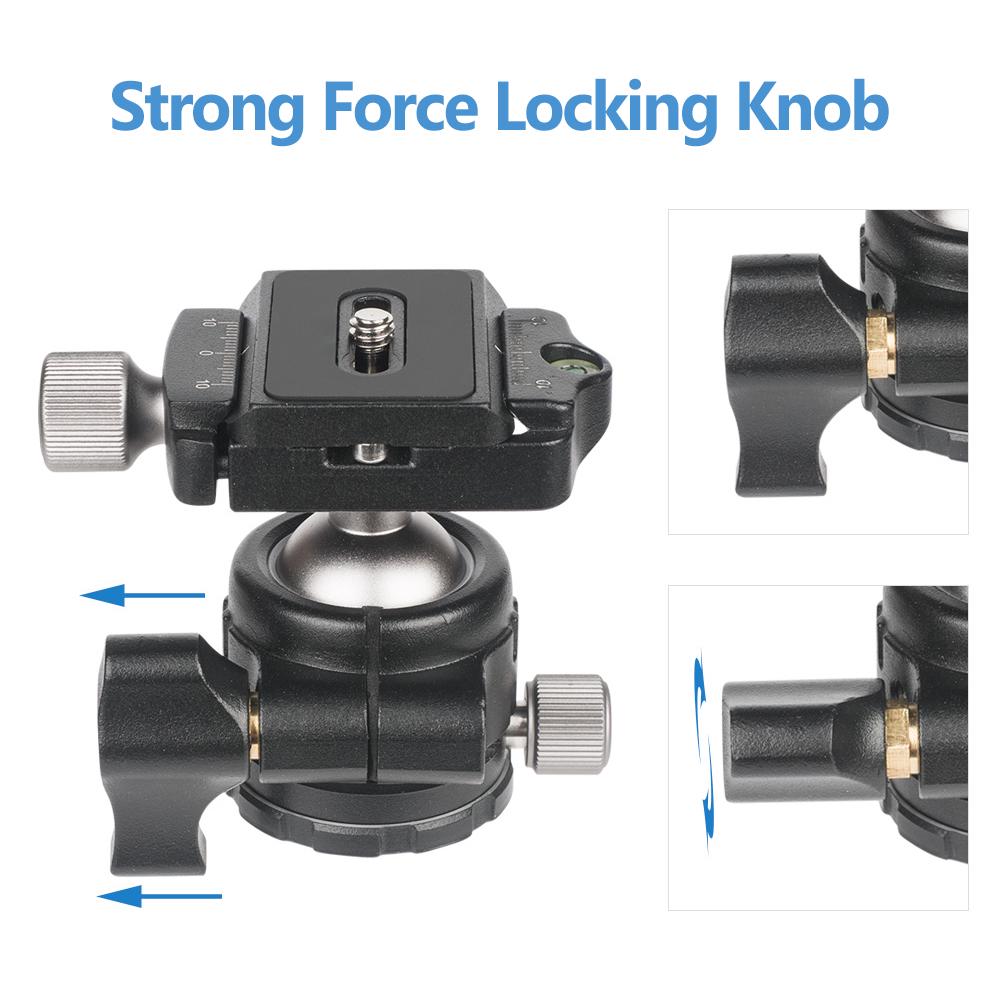Tripod Head Mount 25mm Diameter 360 Degree Panorama Rotation Head