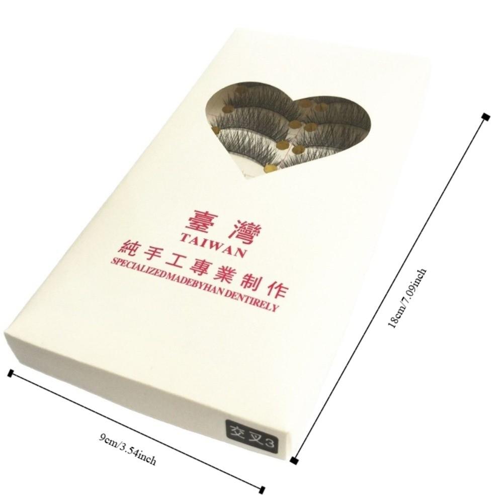 10 par/låda Böj C Naturliga Handgjorda Lösögonfransar 12MM Handgjorda Falska Ögonfransar Fest