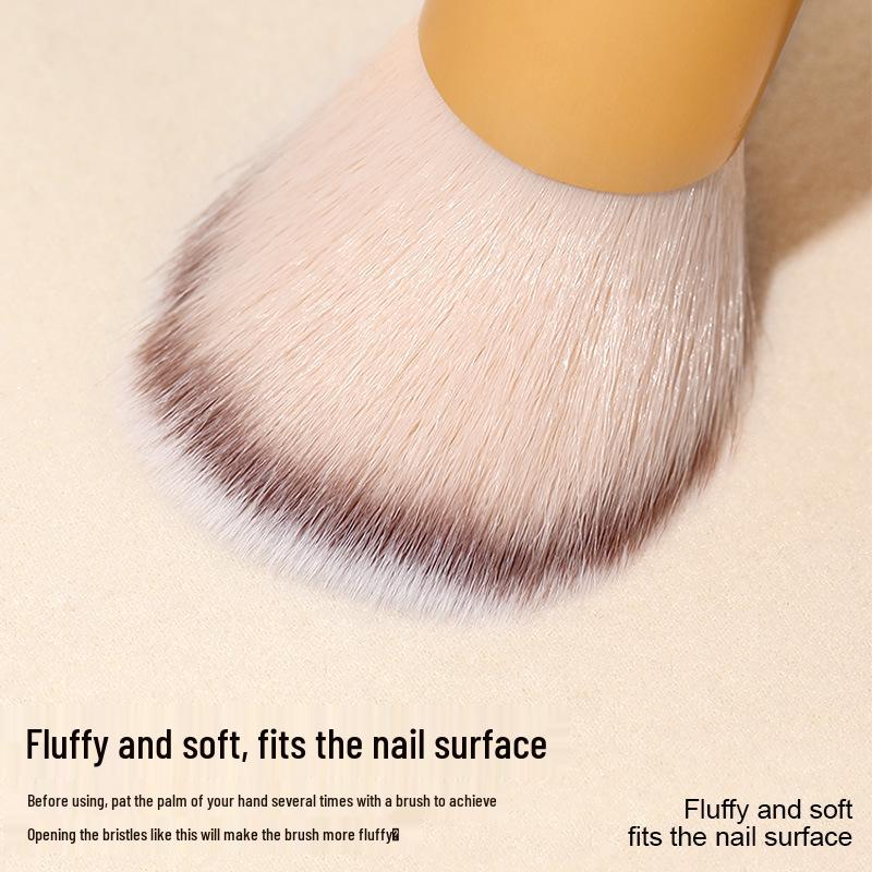 2025 Fluffy Soft Short Handle Nail Cleaning Brush - Flat Head Dust & Surface Tool
