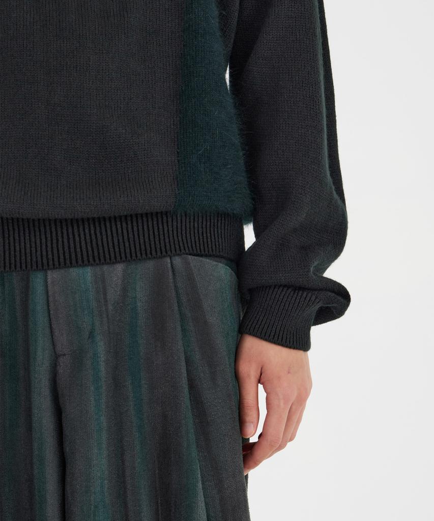 YOUTH Curved Angora Knit - Deep Green