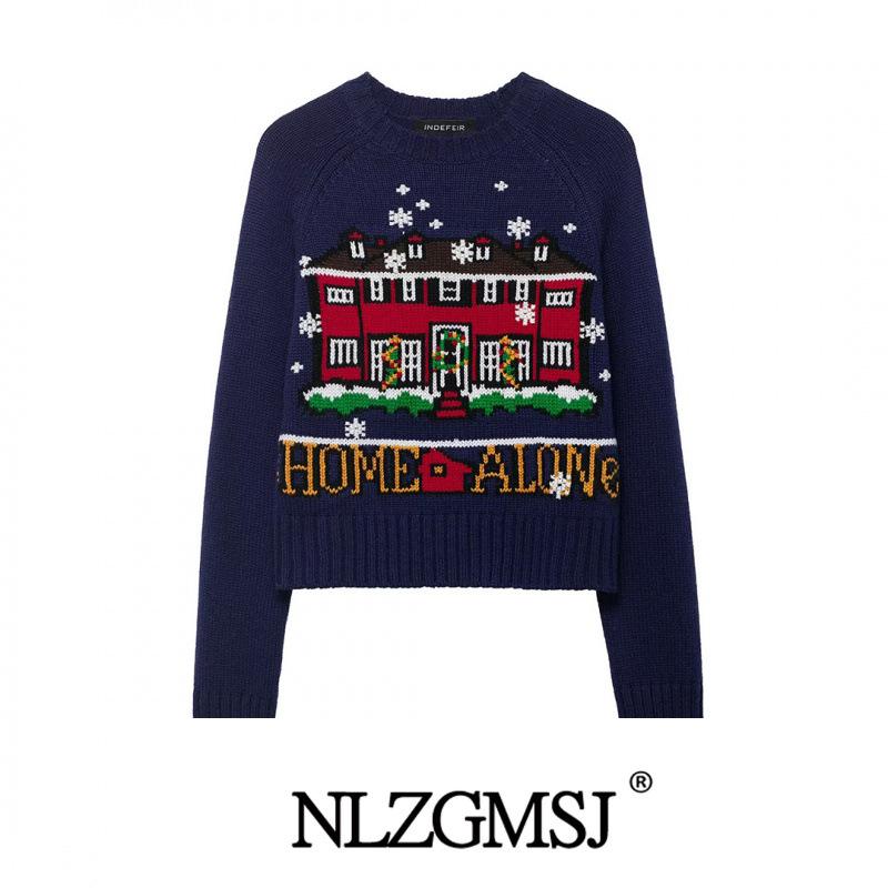 European & American Style Winter 2025 Jacquard Knitwear Medium