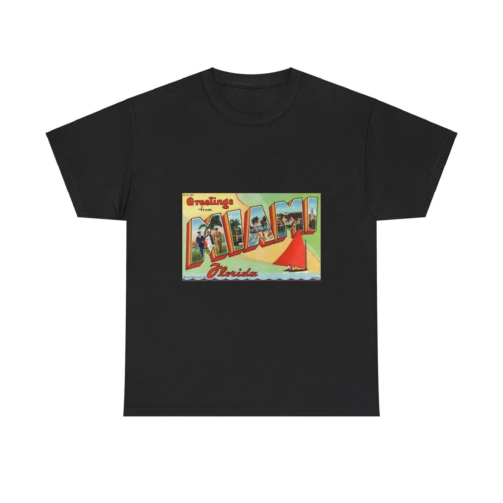 Greetings from Miami Florida (Greeting Postcards) T shirt 3XL