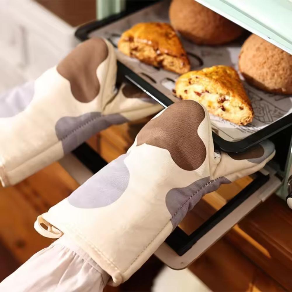 Heat Resistant Microwave Mitt Anti-scalding Kitchen Gloves BBQ Gloves Cat Paws Oven Mitts  Dish
