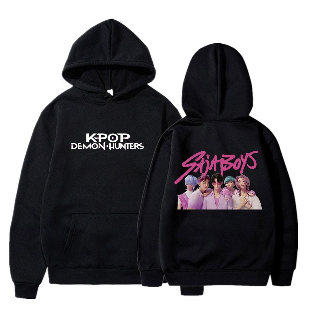 KPOP Print Fashion Hoodies for Men Women Fall Winter Men's Casual Hoodie Gothic Hip Hop Sweatshirt Long Sleeve Pullove Unisex
