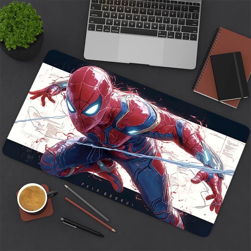 1Pc Spiderman Web Warriors Gaming Mouse Pad Keyboard Desk Mat Non-slip Rubber Lock Edge Waterproof Computer Mousepad for Office Home Decor S113