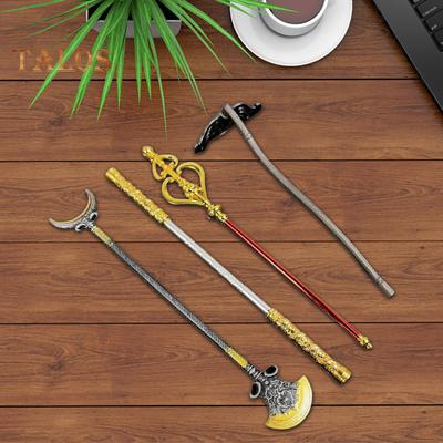 4 Teile/satz Wukong Goldene Knüppel Rake Staff Kit Geschnitzte Reise in den Westen Charakter Waffe Ruyi Jingu Bang Monkey King Bar Golden Hoop Stick Modell