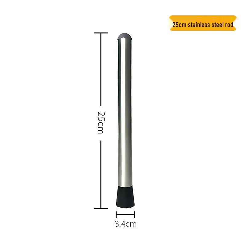 Muddler & Crusher Stick: Ice Crusher, Lemon Juicer, Fruit Presser, Grinder Hammer.
