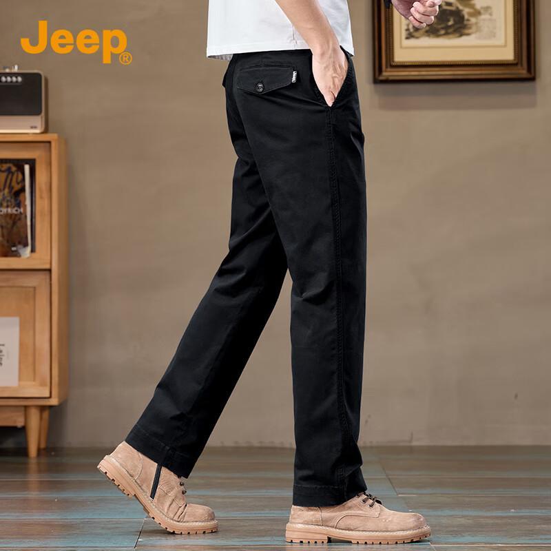 Jeep Men's Straight-Leg Casual Business Trousers