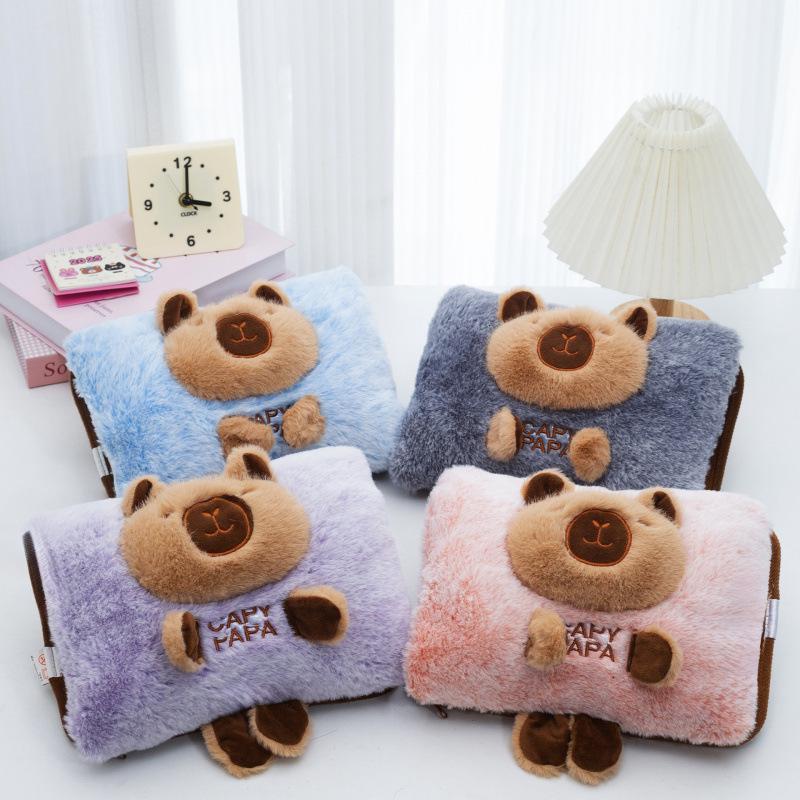 Electric Hot Water Bottle: Safe, Explosion-Proof, Auto Power-Off, Double Hand Inserts, Washable, Baby-Friendly