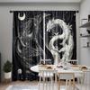 2pcs Sacred Black & White Dragon Curtains – Modern Elegant All-Season Design for Bedroom & Living Room