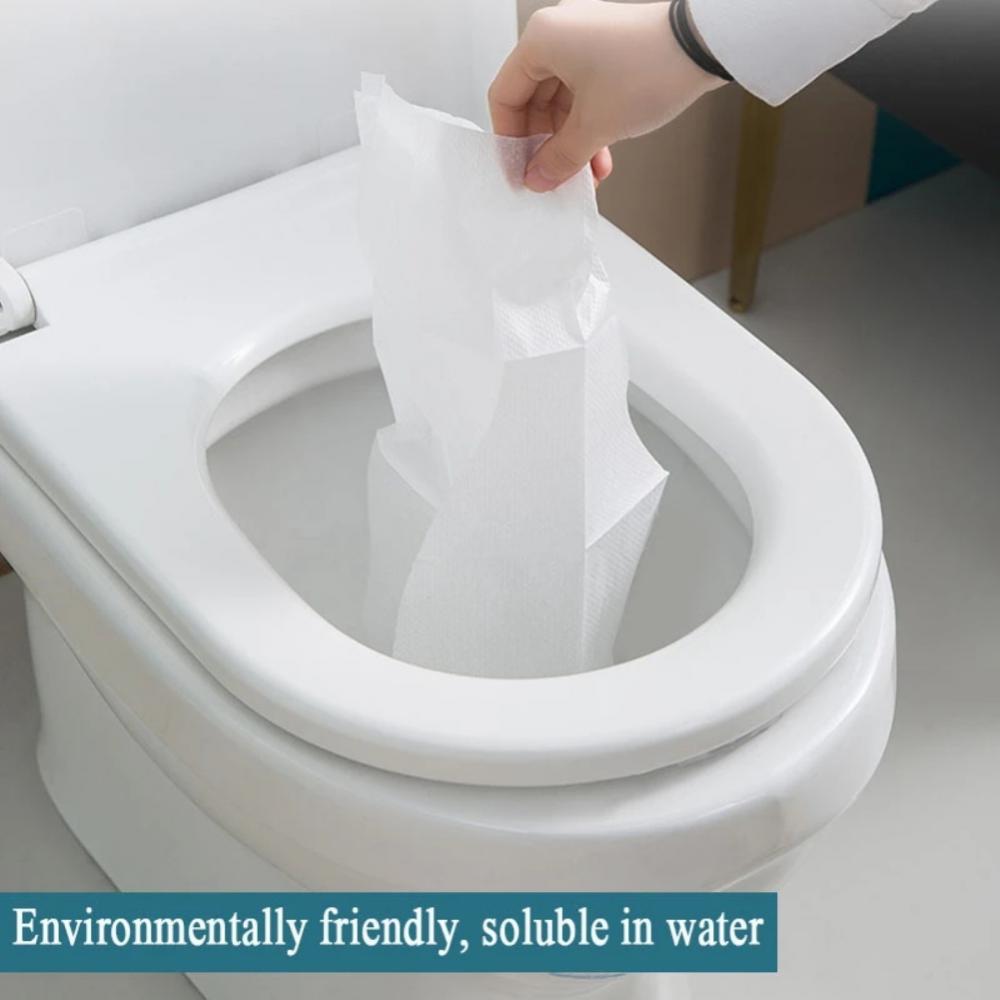 Toilet Seat Cover Waterproof Soluble Water Disposable For Travelling Commuting Or Camping Bathroom Supplies Toilet Liners Paper