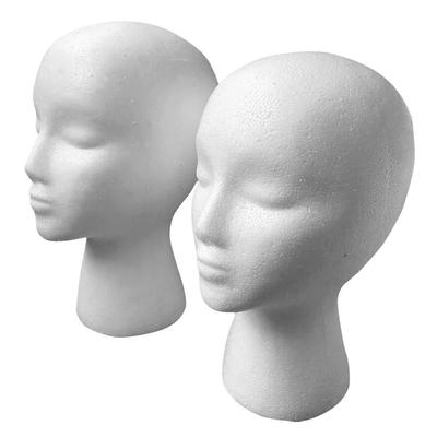 1PC Klobouk Display Head Manekýn Stojánek Hlava Model Stojan Polystyrénová pěna Módní figuríny s displejem Paruka