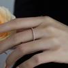 925 Sterling Silver Plated 18K Gold Inlaid Zircon Ring for Women Exquisite Simple Light Luxury High Quality Jewelry