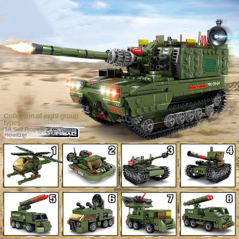 KAZI National Strength Eagle 8-в-1 Военный костюм Строительный блок Ракетный автомобиль — фото 3