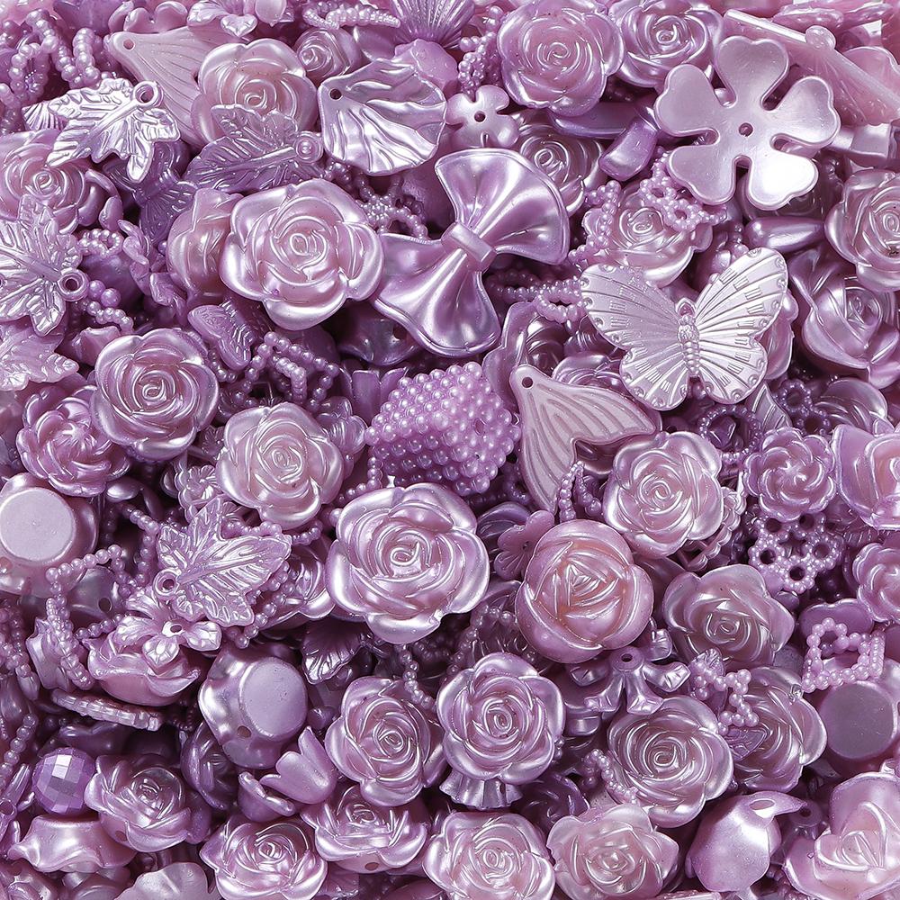 30g Colorful Mixed Butterfly Shell Acrylic Bead Loose Spacer Beads for DIY Necklace Bracelets Jewelry Making Accessories