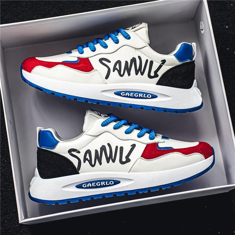 

2025 autumn new men s platform dad shoes versatile student Forrest Gump running shoes live stream trend leather men s shoes 46