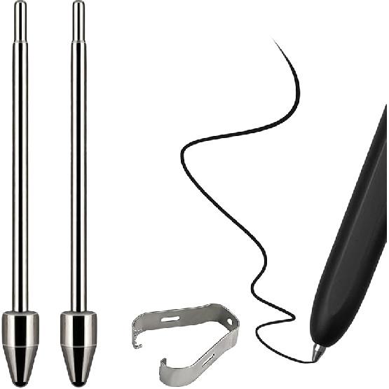 2 Pack Titanium Alloy Replacement Nibs Compatible with Galaxy Z Fold 4/3 S Pen and S Pen Pro Stylus Pen, No Wear Out Replacement Pencil Tips fits for