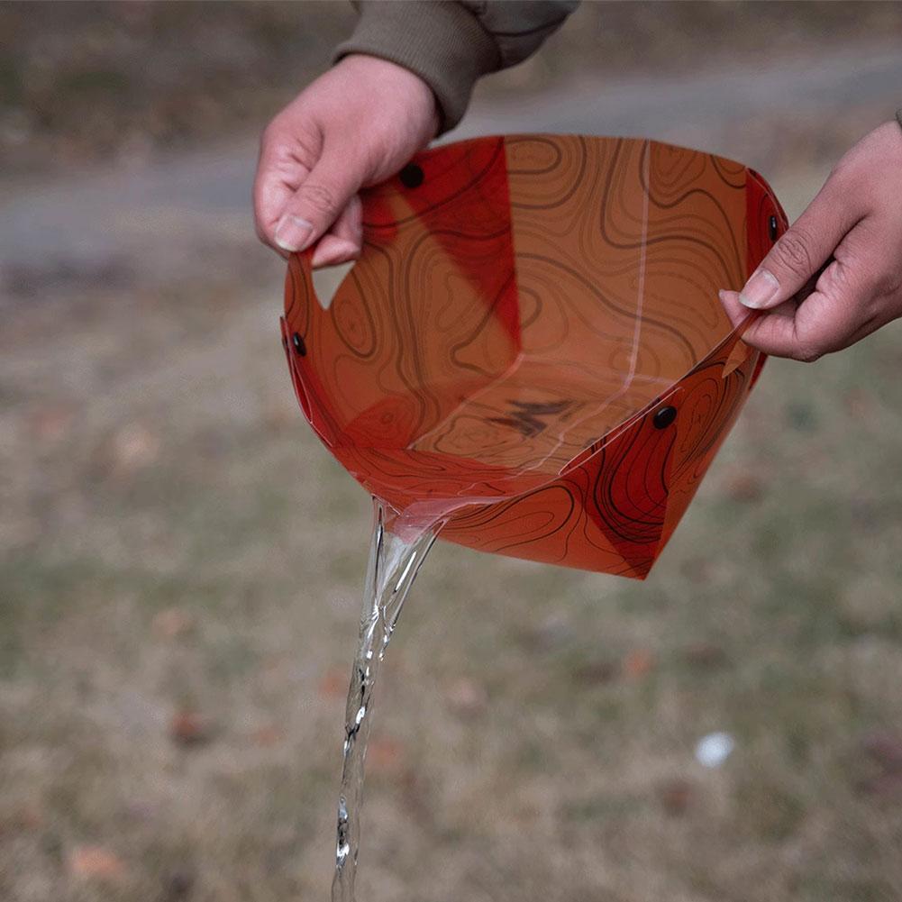 Outdoor Multi-Purpose Tableware Space Saving Ultra Light Tableware Set Reusable Plastic Bowl Plate Cup Filter for Camping Hiking