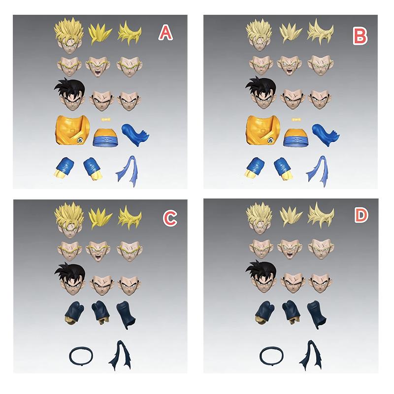 New N&T Nt Shf  Z Future Son Gohan Ssj 3.0 Kong Head Sculpt Accessory Pack Anime Action Figure Upgrade Parts Gifts