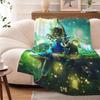 Custom Warm Fleece Blanket for Sofa Bed Soft Flannel Throw King Size Perfect for Camping Winter Zelda Theme