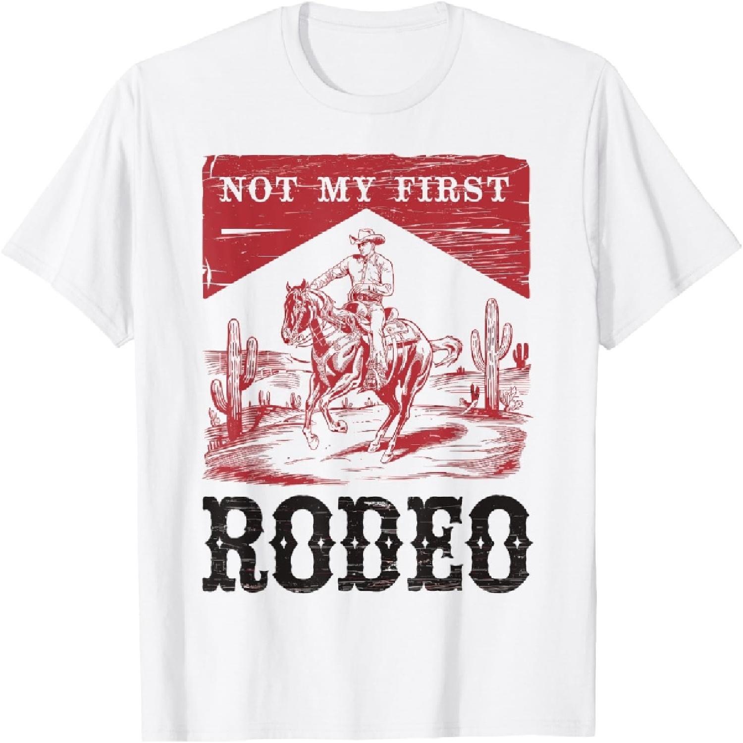 Not My First Rodeo, Vintage Bronc Riding Cowboy Rodeo T-Shirt S белый