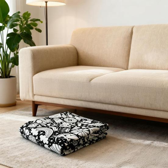 DIY Coloring Blanket Color Your Own Blanket DIY Coloring with 24 Markers Customizable Washable Throw Blanket for Home Decor Party Art Project