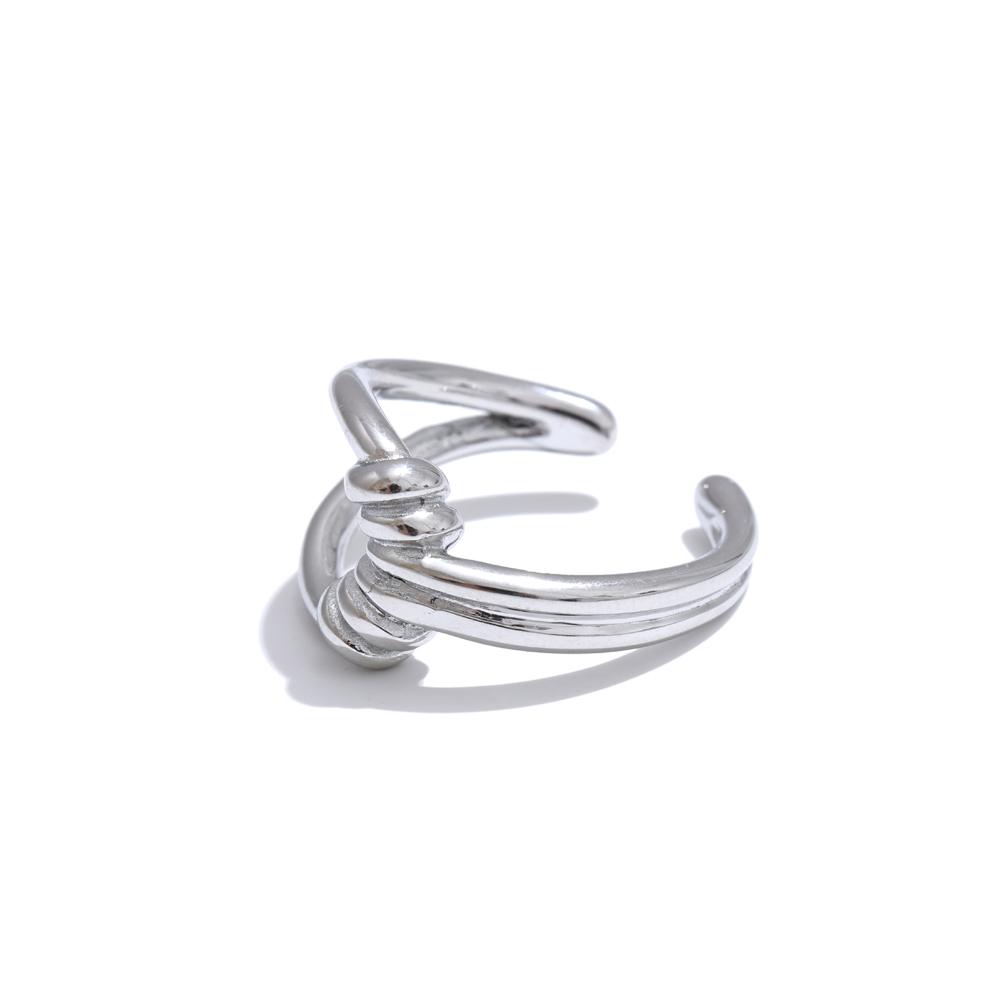 

Yhpup Stylish Unique Stainless Steel Geometric Hollow Open Personalized Ring Gold Silver Color Chic Popular Jewelry Gift 7