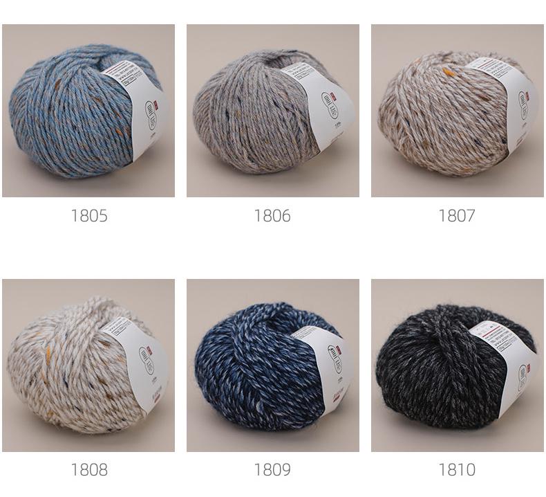 Handmade Interstellar Speckled Baby Camel Wool Yarn - Multi-Strand, Colorful, Medium Thickness