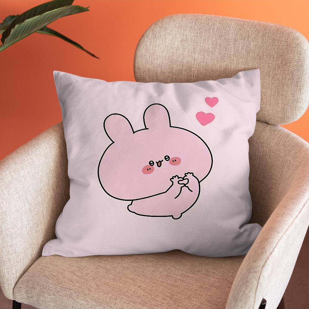 A-Asamimichan Cute Bunny Pillow Case Soft Cushion Cases for Farmhouse Sofa Decor Home Decorations and Protector Pillow Case