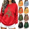 Women's Christmas Sweatshirt Long Sleeve Crewneck Pullover with Holiday Print
